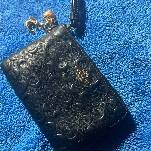 Coach Black Embossed Leather Wallet - Picture 2 of 5